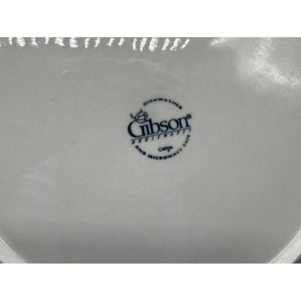 Gibson‎ Designs White Embossed Raised Fruit Chop Plate Serving Platter 12